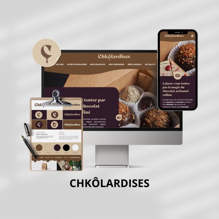 Chkôlardises : identité visuelle et boutique en ligne