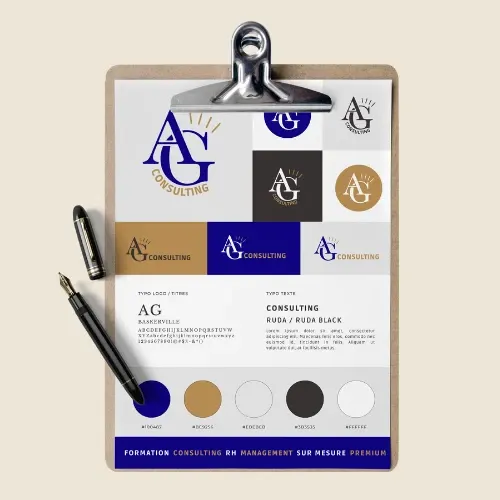 Charte graphique d'AG Consulting : logo, couleurs et typographies