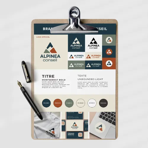Alpinea Conseil : logo et site wordpress