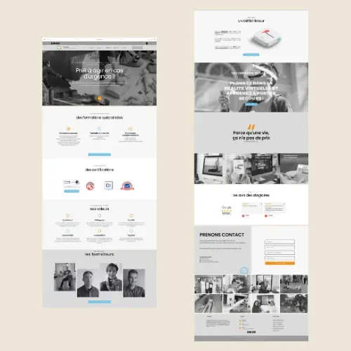 Pages du site internet de FSI AuRA