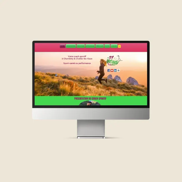 Ancien site internet de JY Sport Coach avant refonte