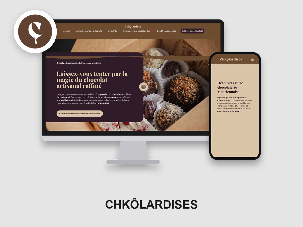 Logo, identité visuelle et site internet pour une chocolaterie artisanale de Saint-Jean-de-Maurienne