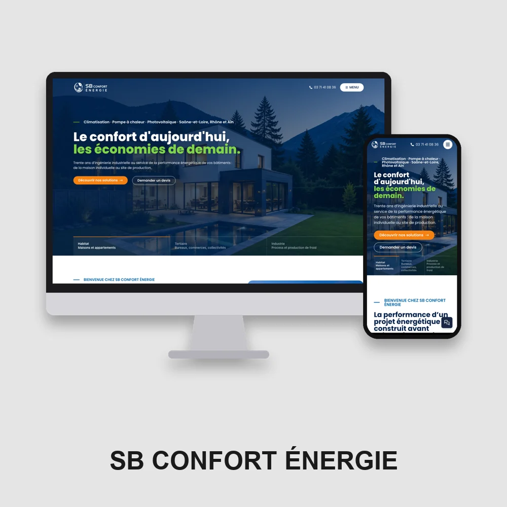 Site vitrine de SB Confort Énergie à Romanèche-Thorins