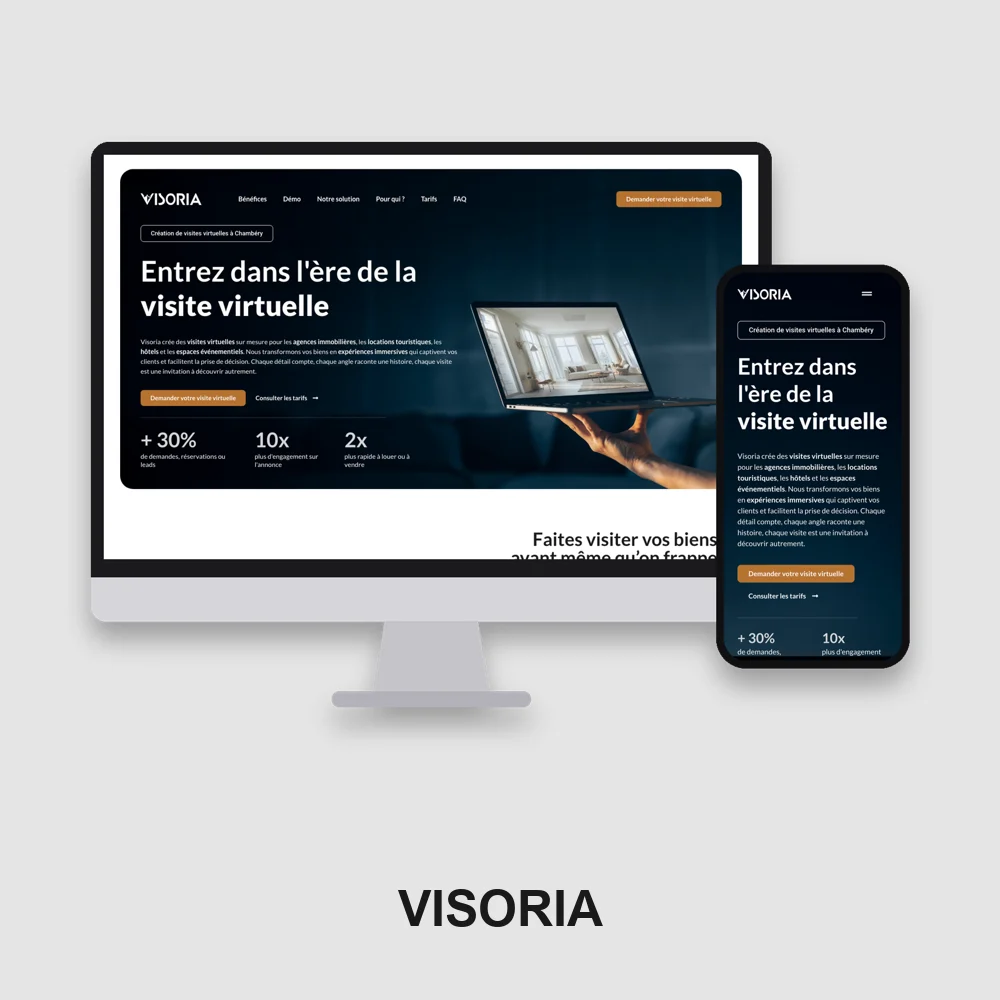 Site vitrine de Visoria, visites virtuelles 360 en Savoie